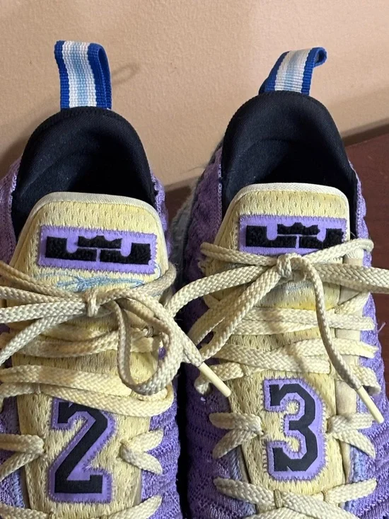 Nike LeBron 23 Purple Yellow Sneakers Size 8 - Picture 2 of 11